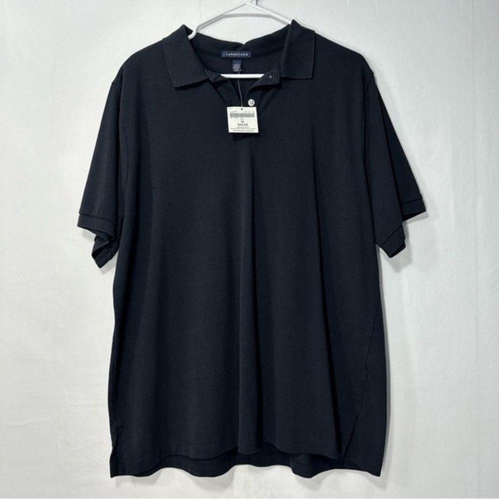 Lands' End Black Polo Shirt